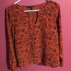 Floral orange long sleeve